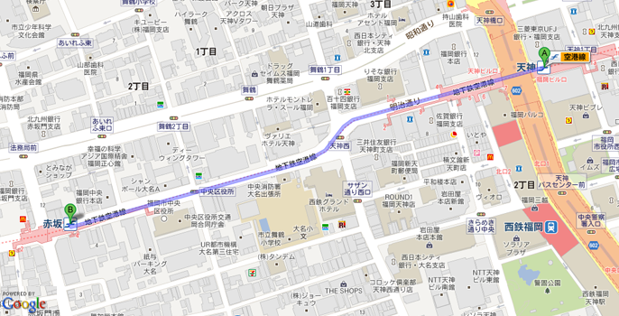 博多駅から地下鉄空港線で行く